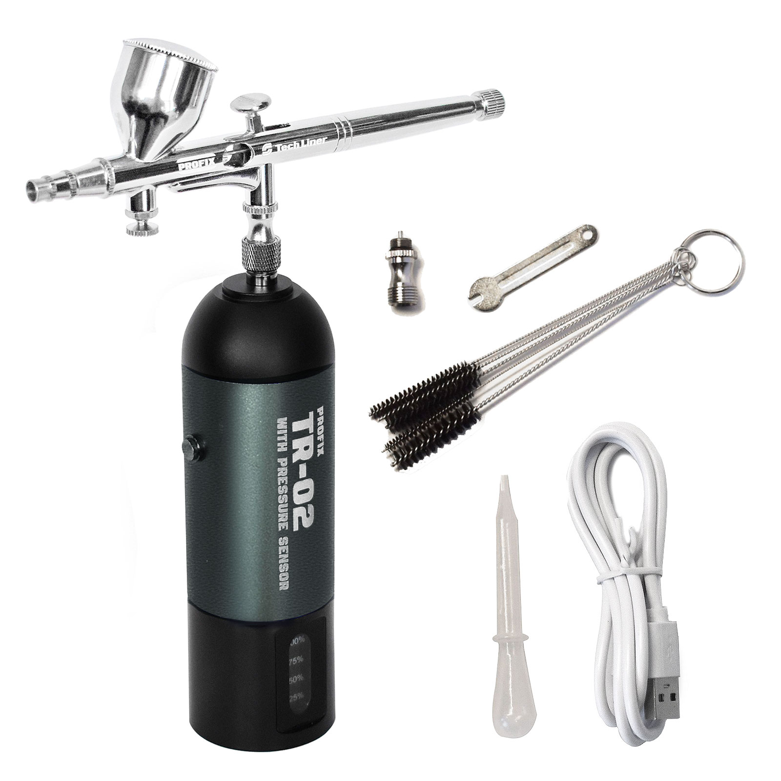 楽天市場】充電式エアブラシTR-02 PRO 充電式 コンプレッサー セット