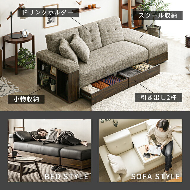 楽天市場】ソファ ソファー おしゃれ 2人掛け 送料無料 二人掛け 収納