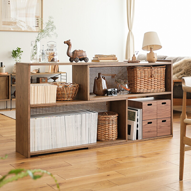 楽天市場】スライドシェルフ RattanMix／BR ブラウン 伸長式 ラック