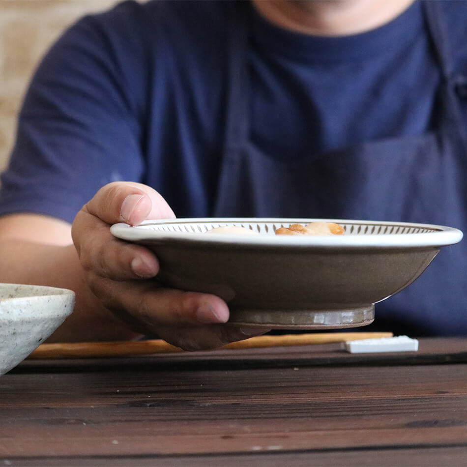 楽天市場】小石原焼 小石原焼き 飛び鉋 おでん皿 深皿 中皿 早川窯元