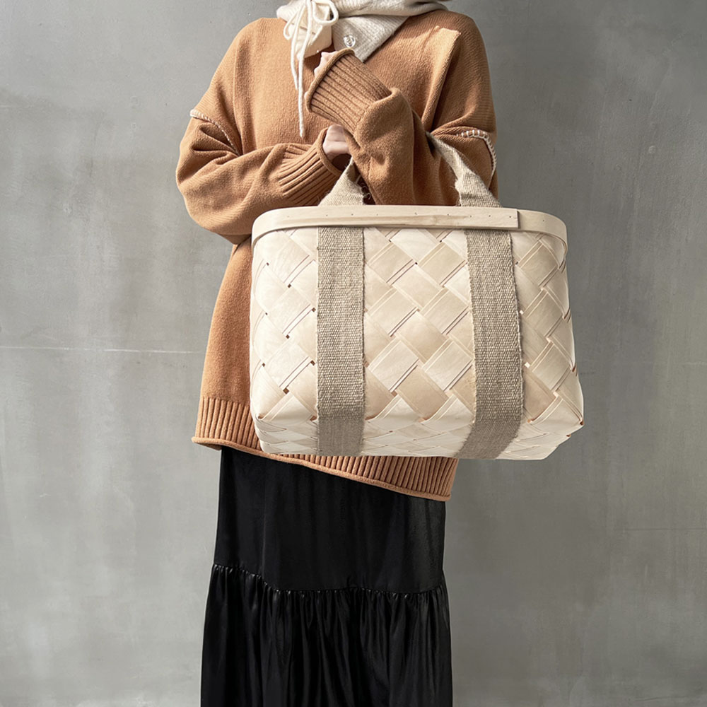 楽天市場】CINQ 白樺のかごバッグ L ( サンク 白樺 かごバッグ カゴ