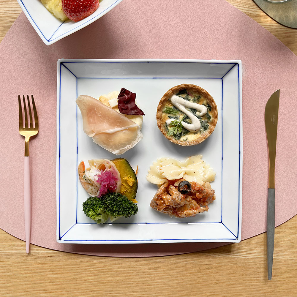 楽天市場】眞窯 ライン スクエアプレート 21.5cm ( しんがま 皿 食器