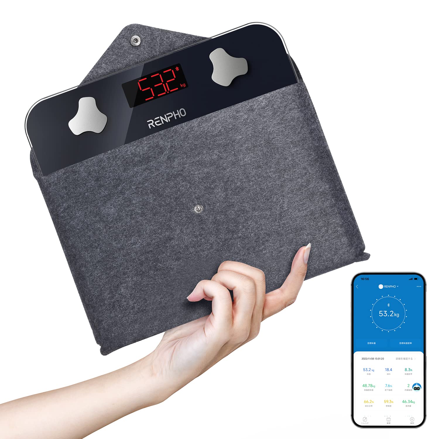 楽天市場】【最大4000OFFクーポン配布中】RENPHO レンフォ 体重計 ミニ