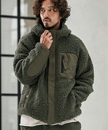 楽天市場】【CAMBIO(カンビオ)】Poodle Like Boa High Neck Hooded