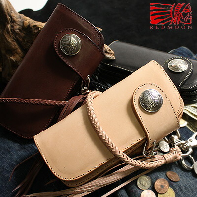 楽天市場】REDMOON レッドムーン ウォレットロープ付ウォレット 革