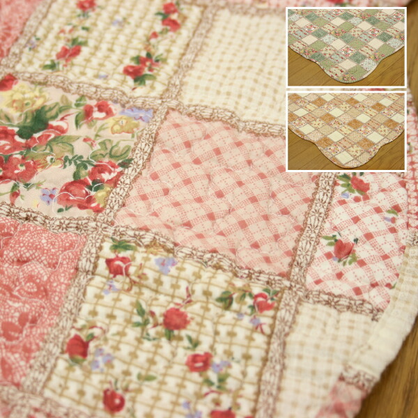 楽天市場】マルチカバー カントリー パッチワーク風 長方形 約190