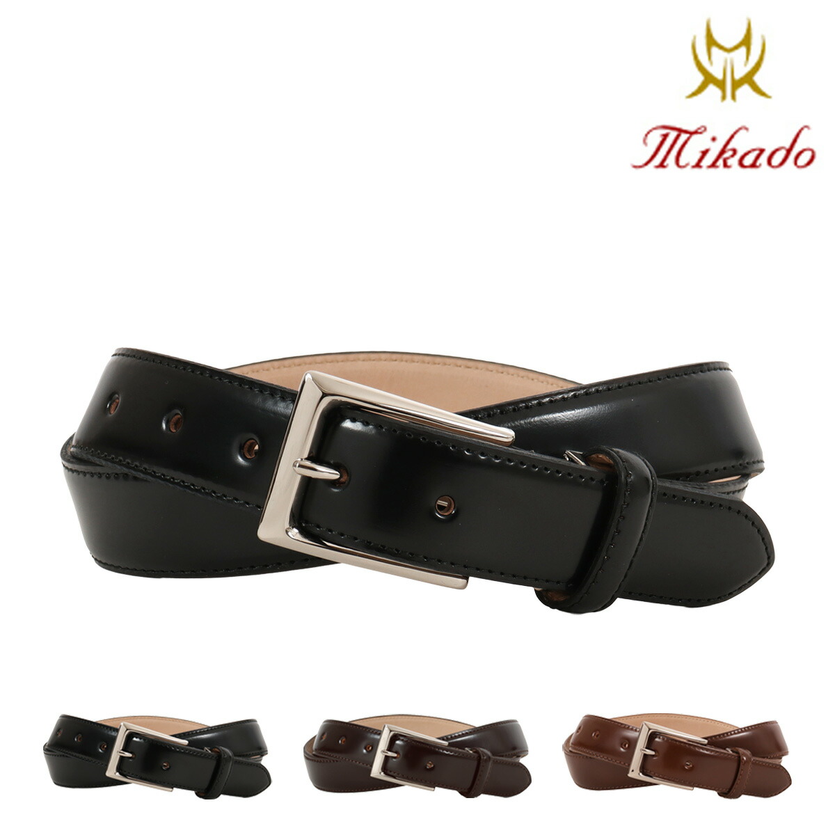 楽天市場】Mikado ミカド ベルト 馬革 本革 日本製 メンズ ピンタイプ