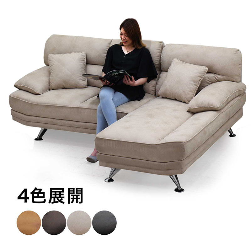 楽天市場】カウチソファー 3人掛け レザーファブリック コンパクト