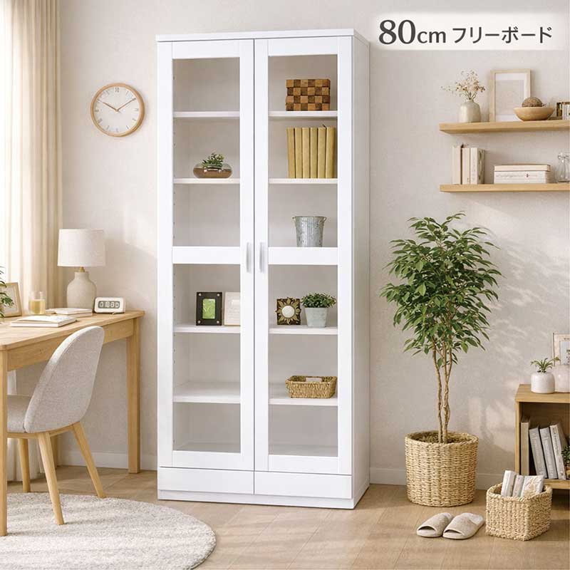 本棚 ガラス扉 ホワイト」の人気商品一覧 | 安い商品を通販サイトから
