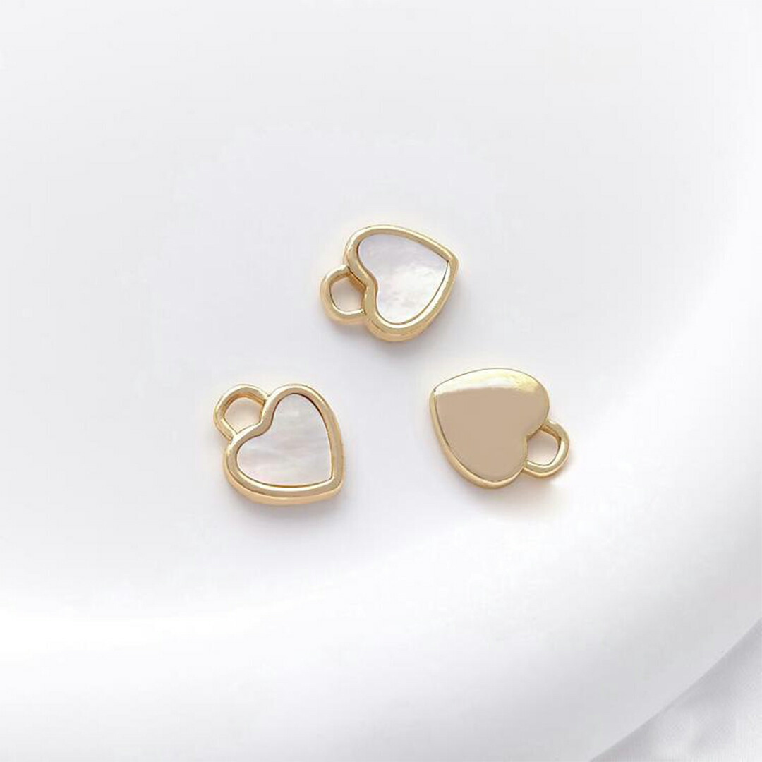 楽天市場】RinmaG1584 天然白蝶貝 14KGF チャーム ネックレストップ