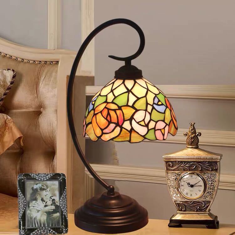 楽天市場】A020029ステンドグラスランプ ．卓上スタンド 豪華テーブル