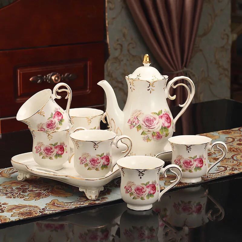 楽天市場】A039997ティー・コーヒーカップ6客セット 薔薇花柄カップ