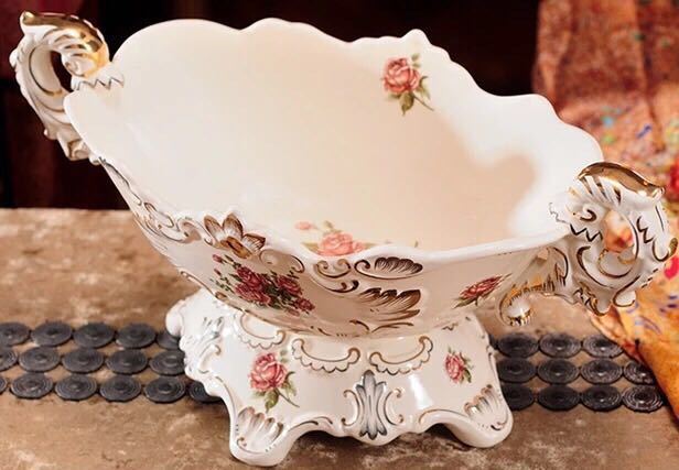 楽天市場】A013648高級果物皿 盛り皿 お菓子皿 フルーツプレート、花柄