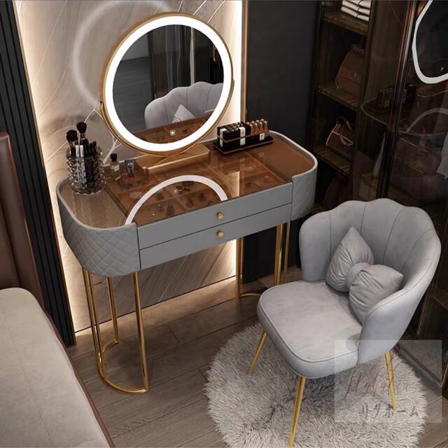 楽天市場】A004444アンティーク調 ドレッサー 化粧台セット鏡台