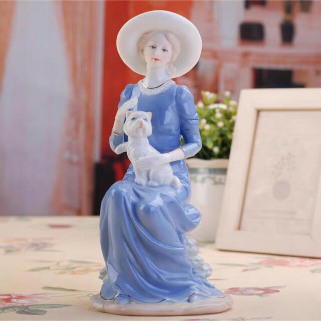 楽天市場】A041923陶器 置物 西洋調陶器 北欧風磁器 陶器製人形 磁器