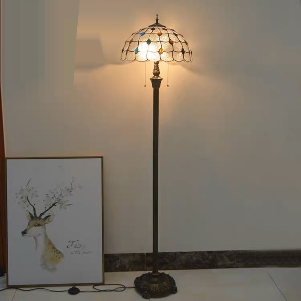 楽天市場】A008984ステンドグラスフロアライト 間接照明 フロア