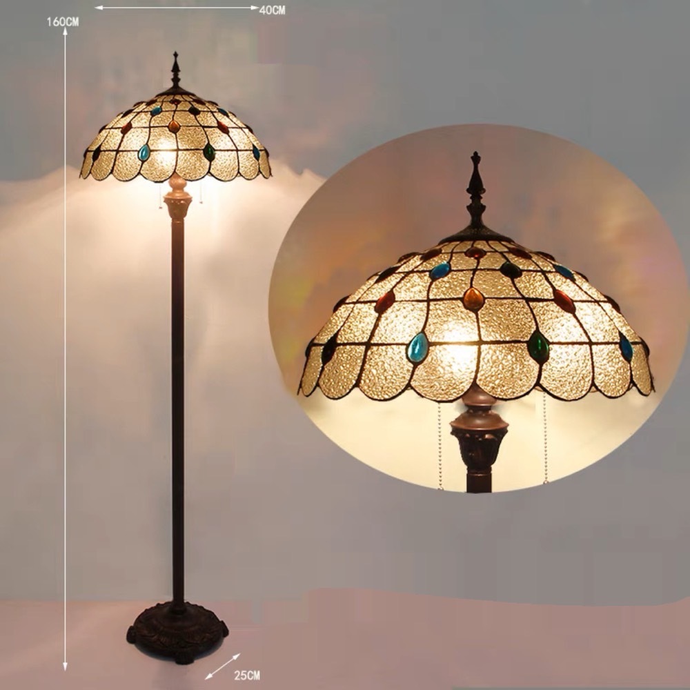 楽天市場】A008984ステンドグラスフロアライト 間接照明 フロア