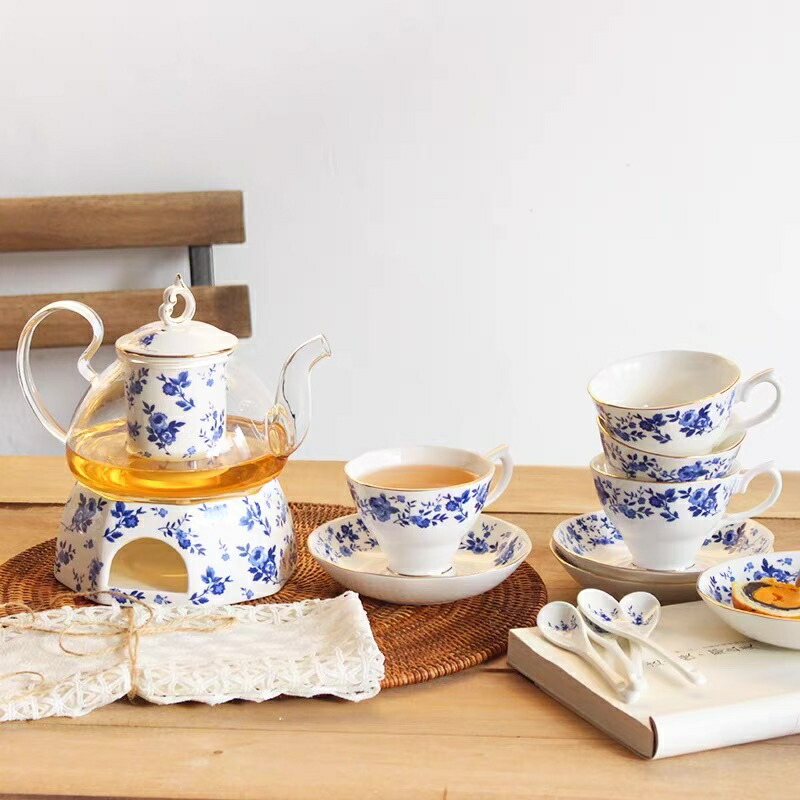 楽天市場】A000751ティーカップ＆ソーサー 4客セット 花柄 陶器 食器