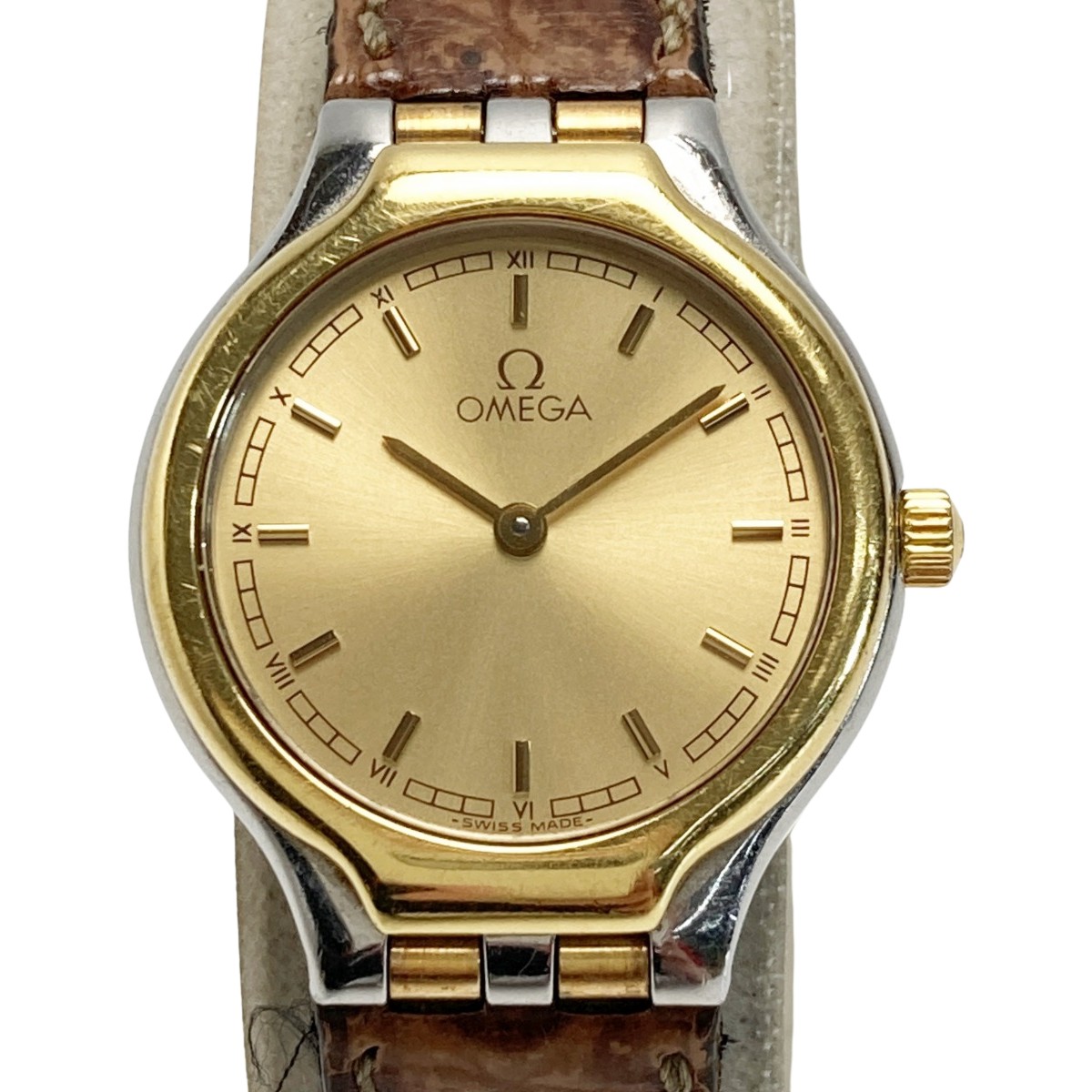 楽天市場】【中古】OMEGA オメガ デビル 595 0101 ゴールド クォーツ