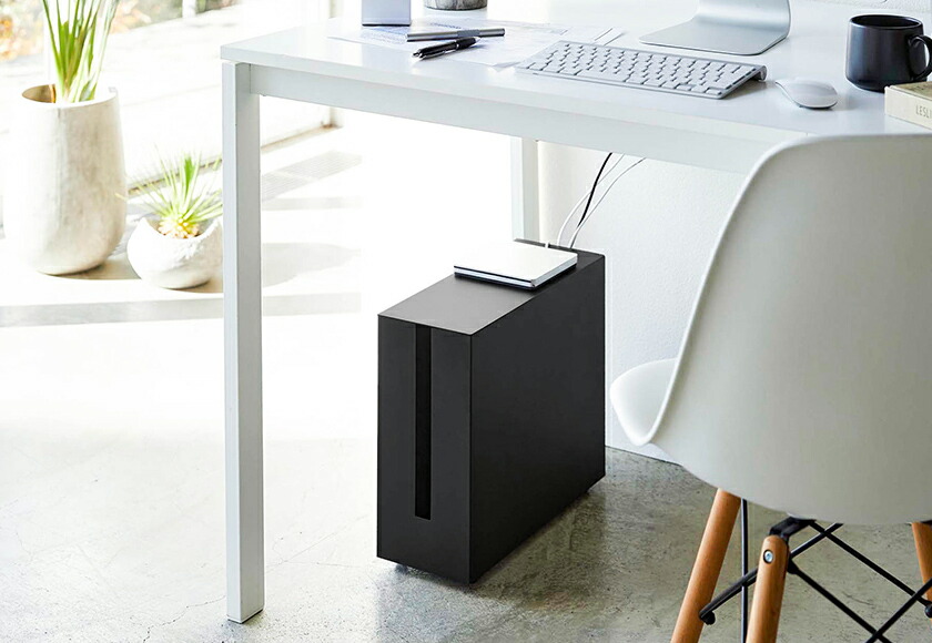 楽天市場】［ キャスター付きケーブル収納ラック タワー ］山崎実業