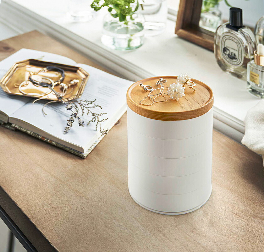 楽天市場】［ 蓋付きアクセサリートレー トスカ 5段 ］山崎実業 tosca