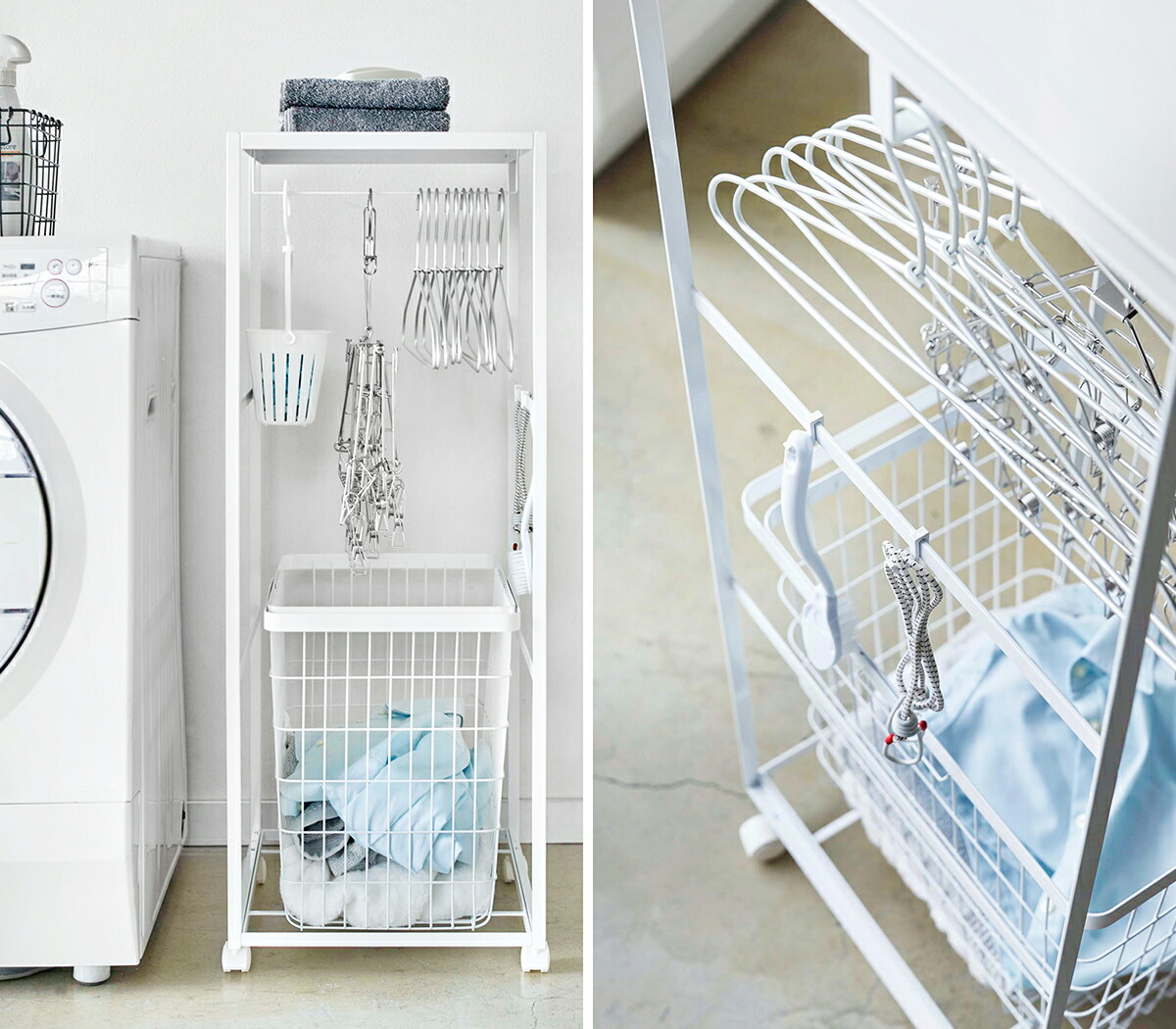 楽天市場】［ 天板付きランドリーワゴン タワー ］山崎実業 tower