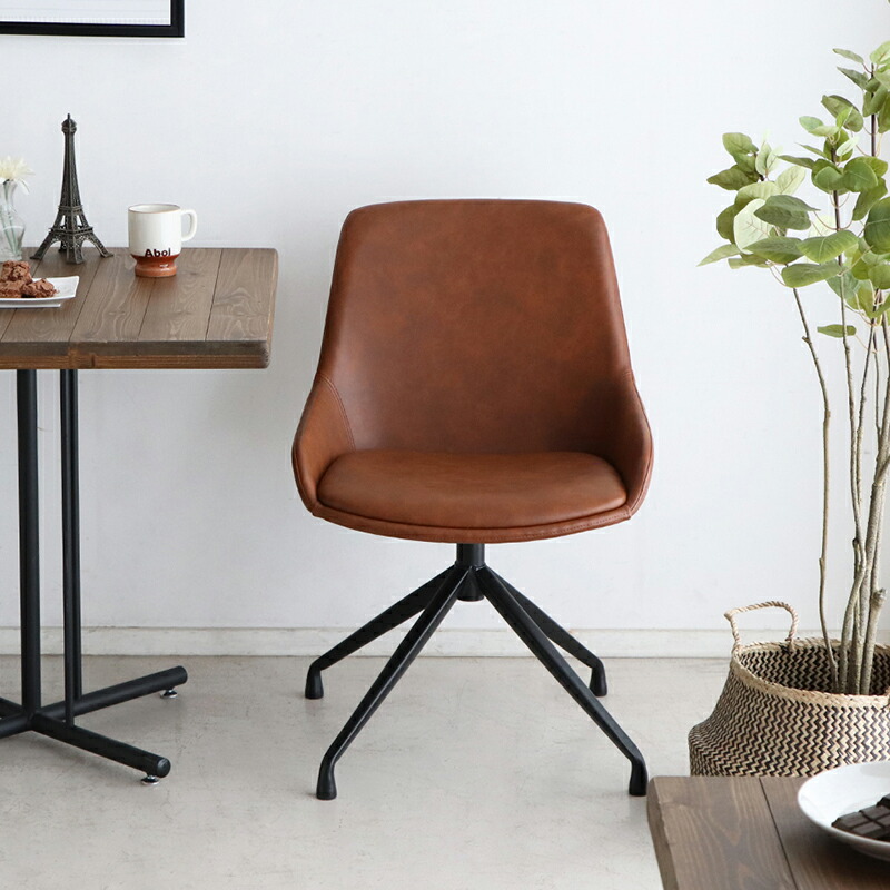 楽天市場】商品名| EEL-DC-BR 回転式ダイニングチェア 【6脚セット