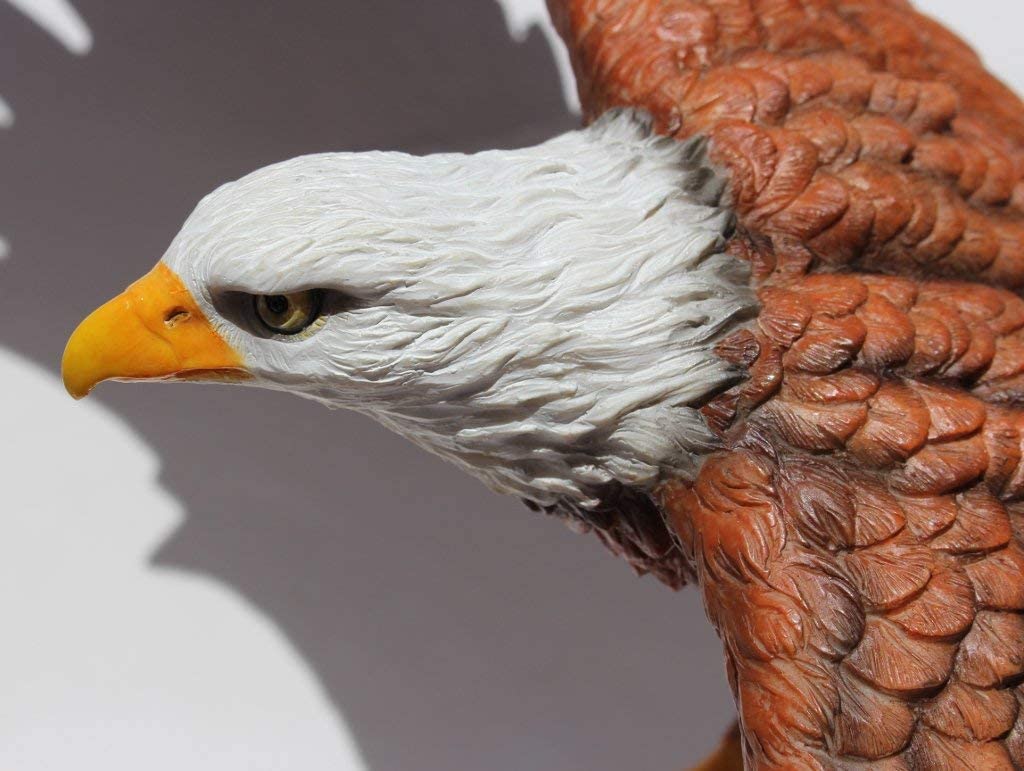 楽天市場】アメリカの国鳥 荘厳に空を飛ぶ白頭鷲(ワシ) 彫刻 彫像 社長