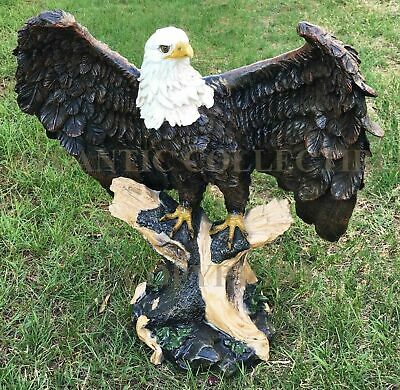 楽天市場】枝に止まる 空の王 白頭鷲 彫刻 彫像 高さ 約46cm