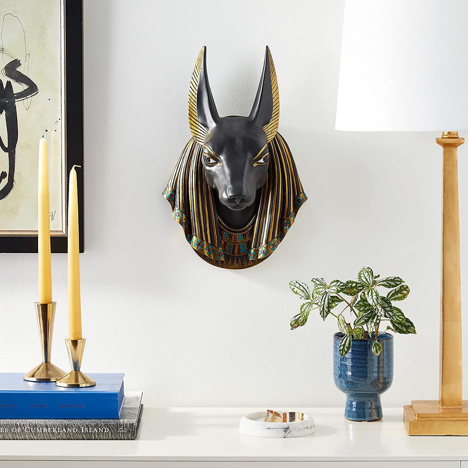 楽天市場】古代エジプトアヌビス神 頭部 彫像インテリア 壁掛け仮面