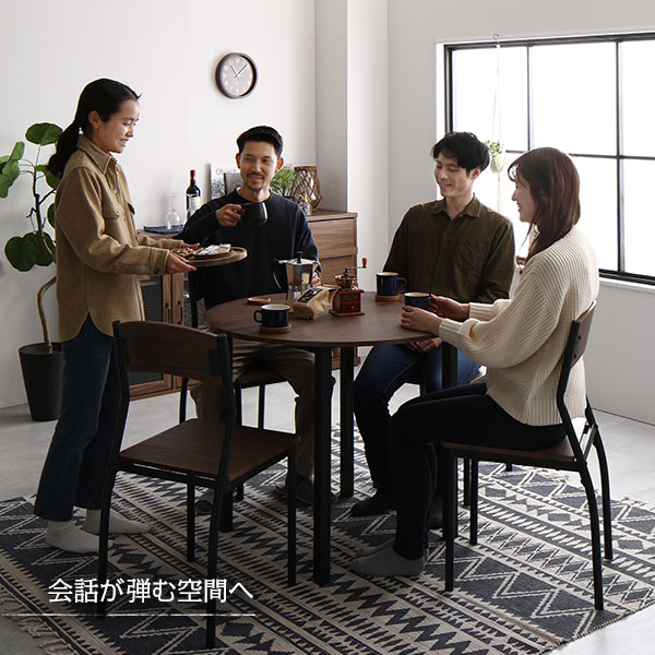 楽天市場】新生活 RASIK ダイニング セット 5点 円形 テーブル 直径