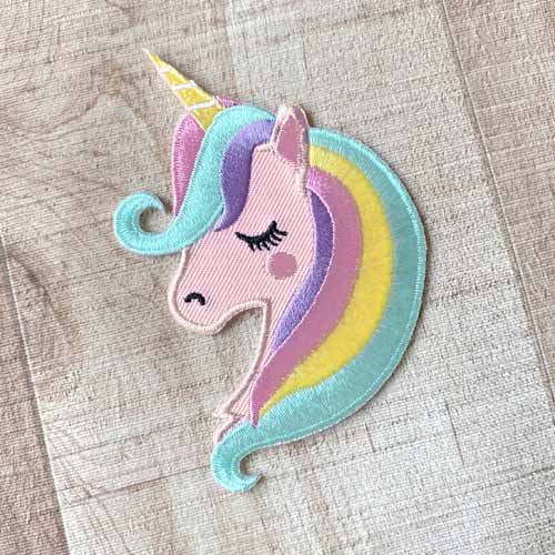 ユニコーン 【36】ユニコーンお名前ワッペン リバティ生地使用