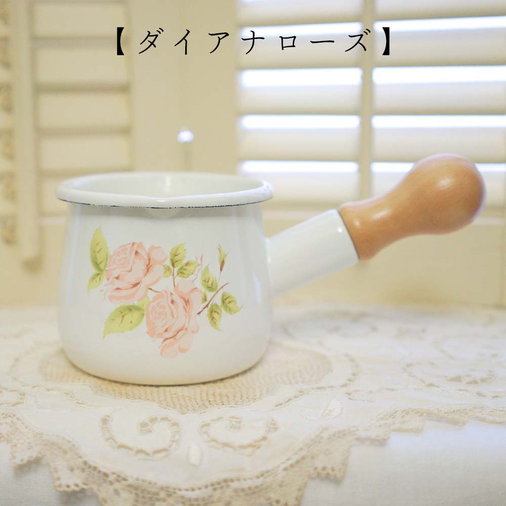楽天市場】プチミルクパン ホーロー 琺瑯 550ml 薔薇 ローズ イマン