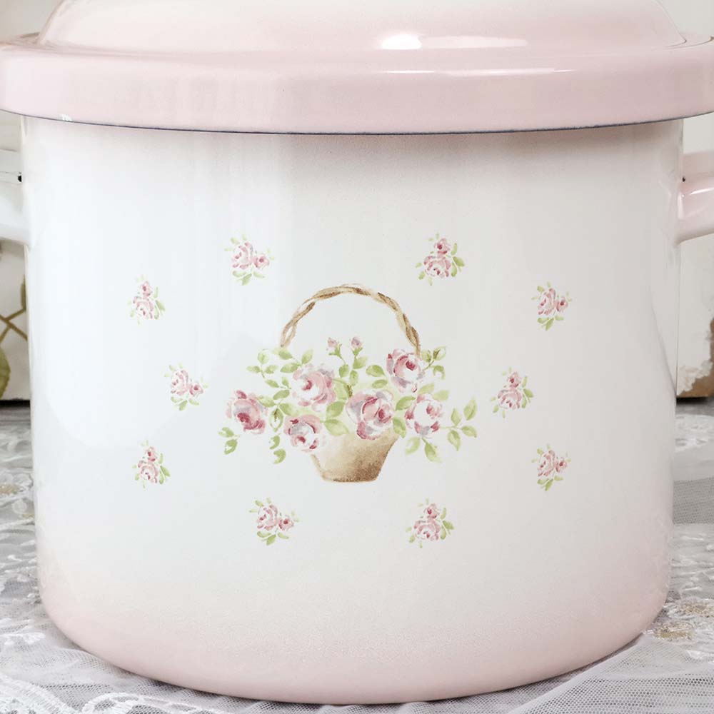 楽天市場】イマン ローズバスケット ライス缶 ライスストッカー 米びつ