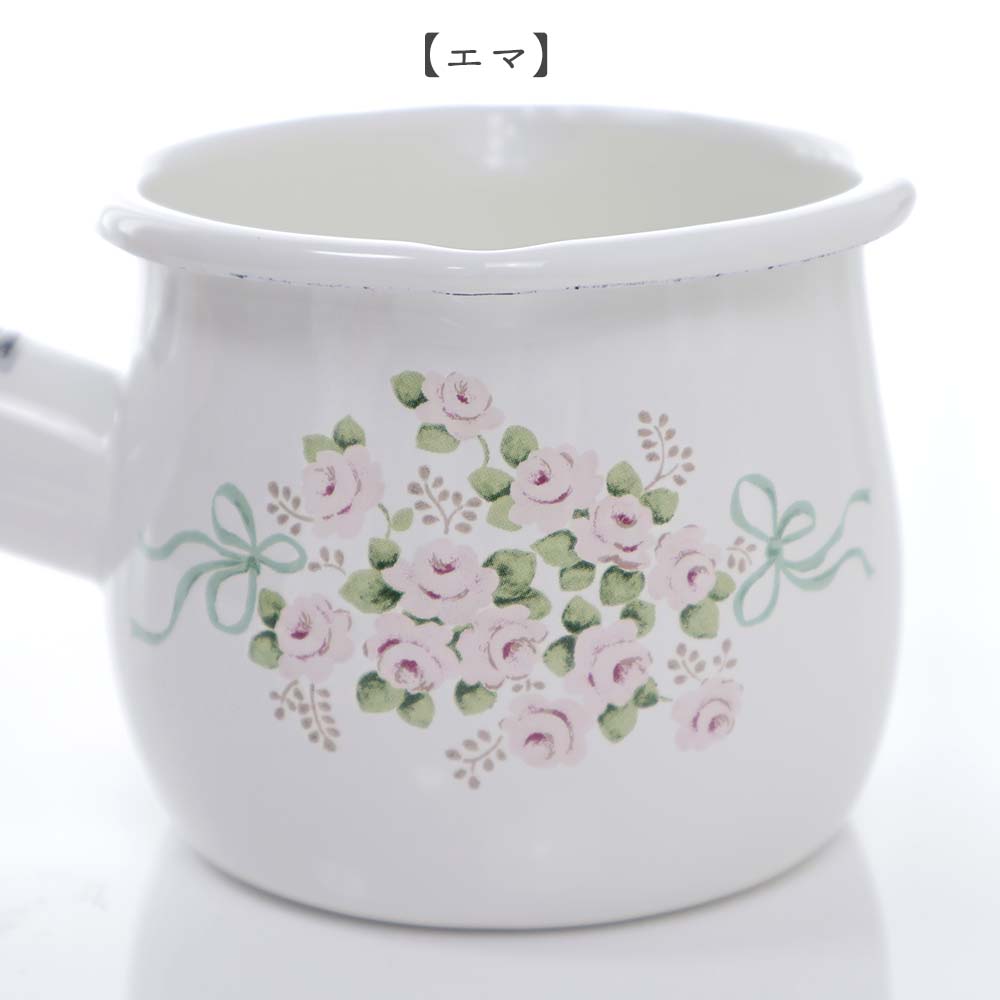楽天市場】プチミルクパン ホーロー 琺瑯 550ml 薔薇 ローズ イマン
