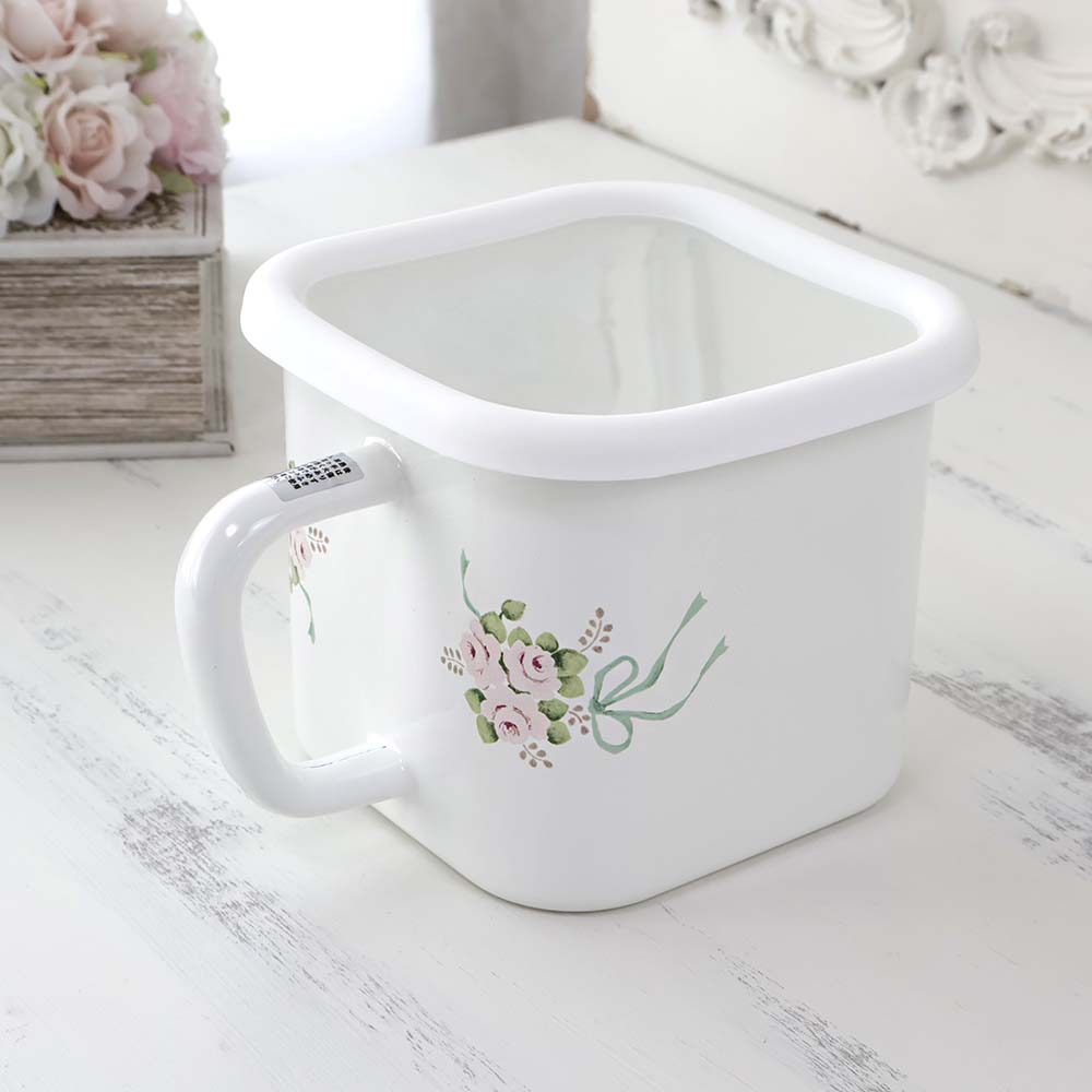 楽天市場】イマン マルチスクエアポット ホーロー 薔薇 ローズ 日本製