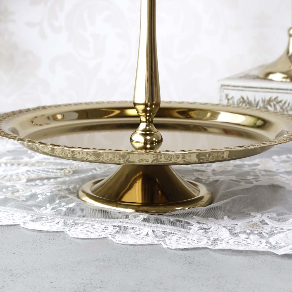 楽天市場】クラシックゴールド2段プレート トレイ トレー 2段