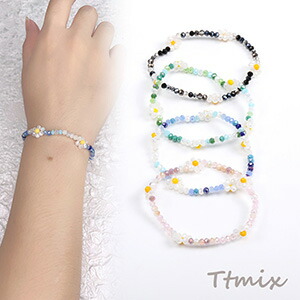 楽天市場】ガラスビーズブレスレット 16cm（1連） : ROSSO小倉 楽天市場店