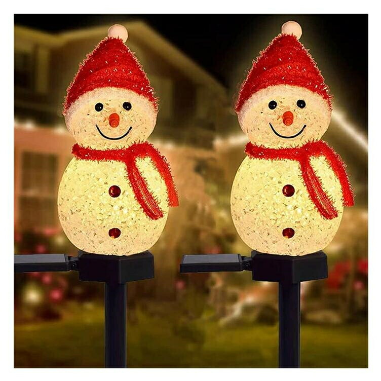 楽天市場】2個セット ガーデンライト ソーラー ライト スノーマン 屋外