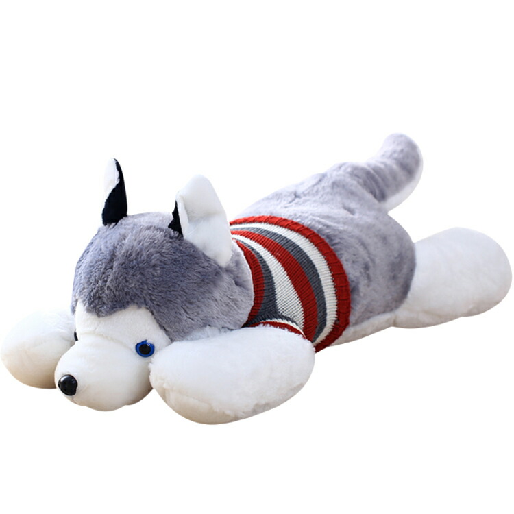 楽天市場】「全長90cm」ハスキー ぬいぐるみ イヌ 可愛い犬 DOG 抱き枕