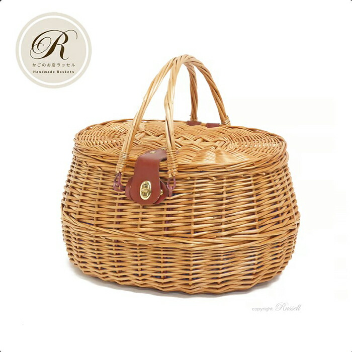 楽天市場】品番800-M 内布付き ハンドル付き かごバスケット【かごのお