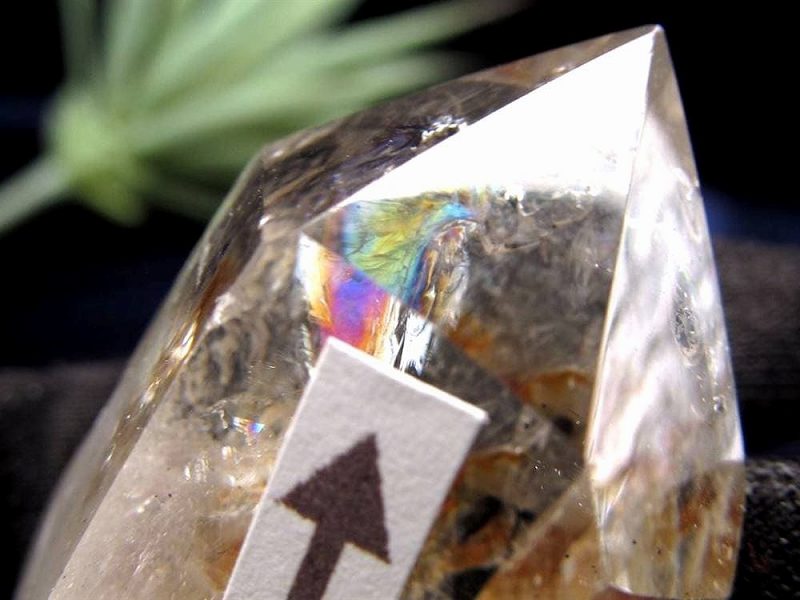楽天市場】○太古の水入り虹入り【水入り エレスチャル水晶 原石】最