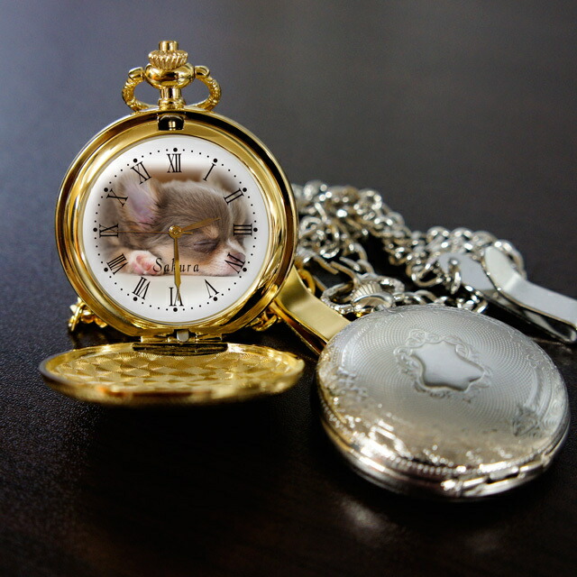 楽天市場】懐中時計 写真文字盤 オーダーメイド オリジナル時計 | 母の