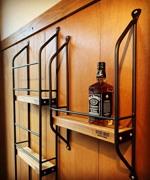 楽天市場】ウォールラック ミニ アイアンフレーム レッドシダー 棚