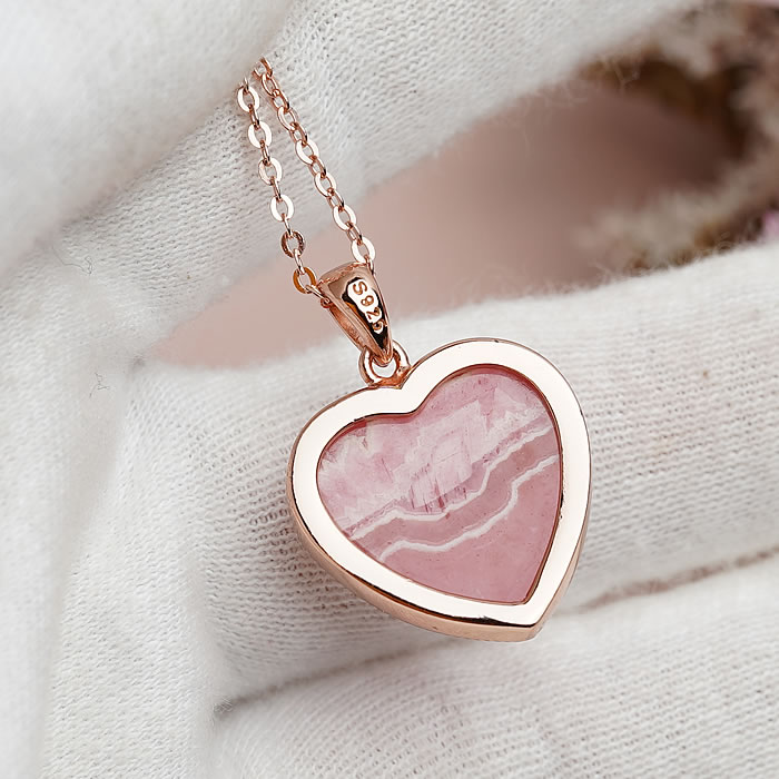 楽天市場】【一点物】【高品質】インカローズ ハート ペンダントトップ