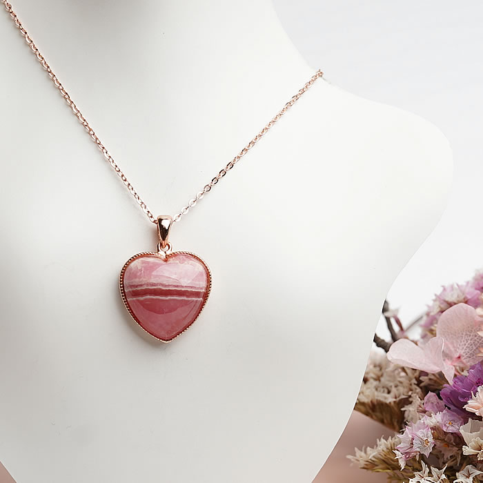 楽天市場】【一点物】【高品質】インカローズ ハート ペンダントトップ