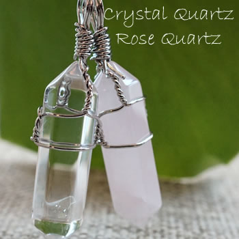 楽天市場】【水晶 or ローズクォーツ】両剣ダブルポイント ワイヤー