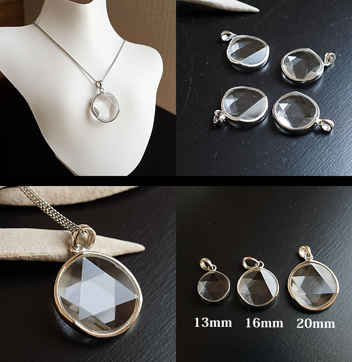 楽天市場】【Lサイズ 20mm】水晶AAA ヘキサゴン[六芒星] ペンダント