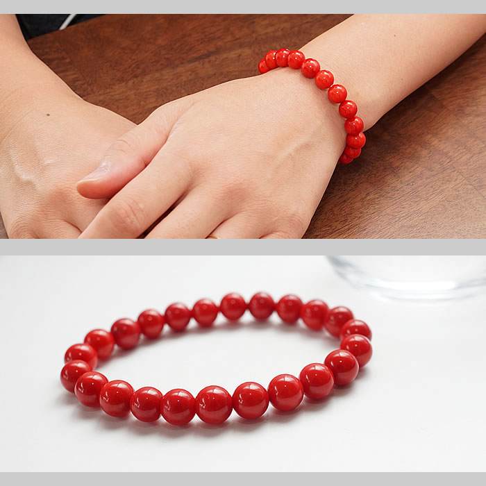 楽天市場】レッドコーラル ブレスレット 天然石 パワーストーン 8mm