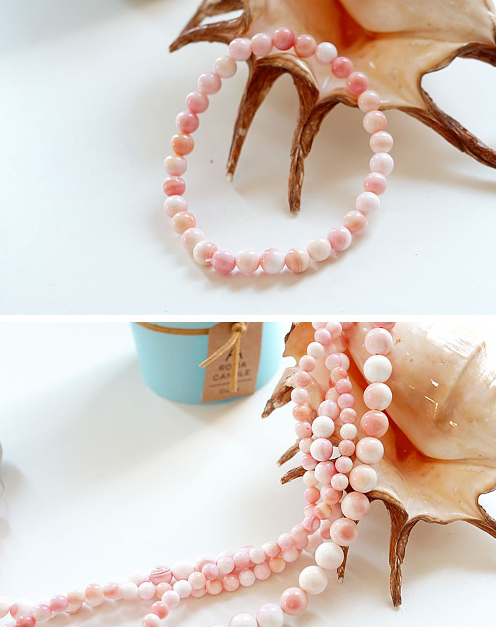 楽天市場】クィーンコンクシェルAAA 6mm ブレスレット 天然石